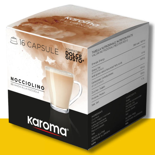 16 Capsule Dolce Gusto Karoma Nocciolino Caffè Karoma