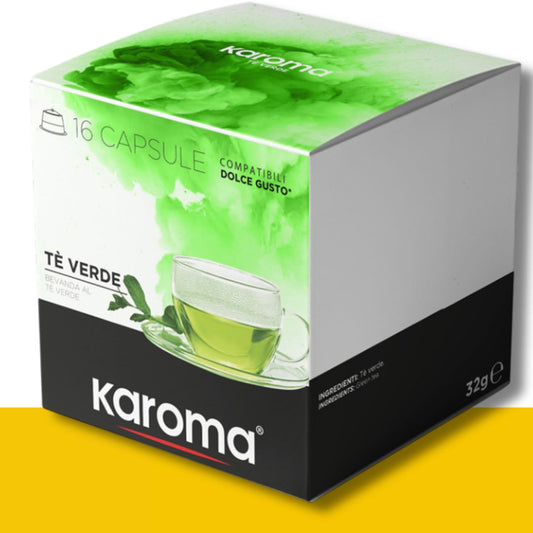 16 Capsule Dolce Gusto Karoma Tè Verde Caffè Karoma