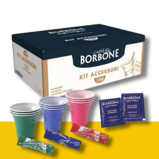 Kit 150 Palette|Biccheri|zucchero Borbone Caffè Borbone