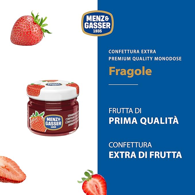 marmellata di fragole da 28g menz e gasser - ital cialde