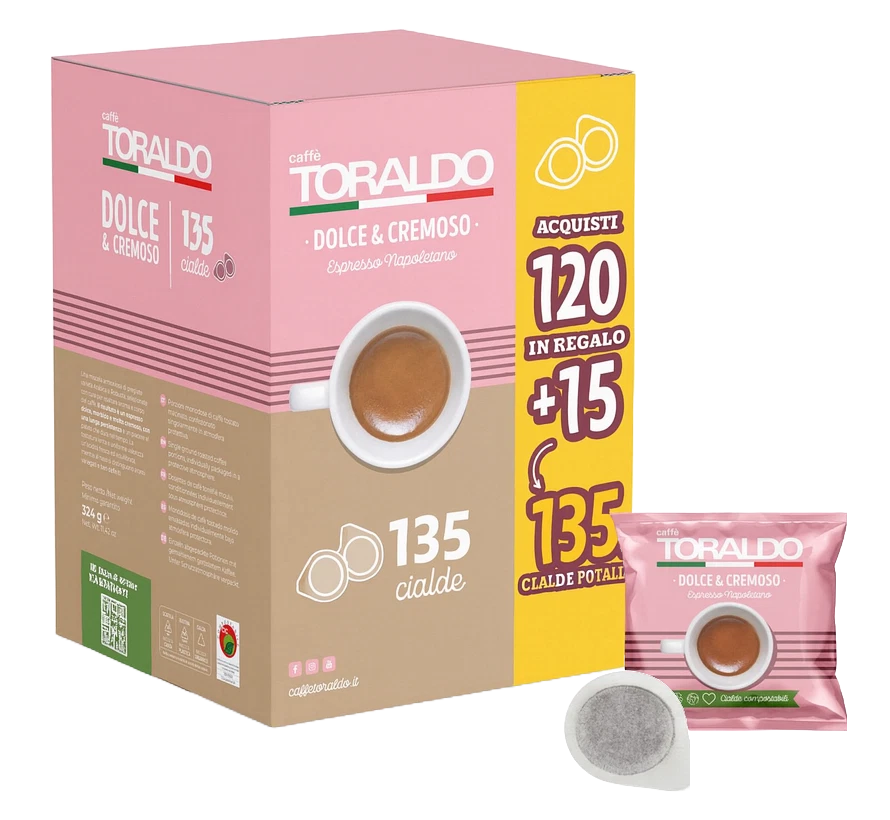 120+15 Cialde Omaggio Toraldo Dolce e Cremoso Caffè Toraldo