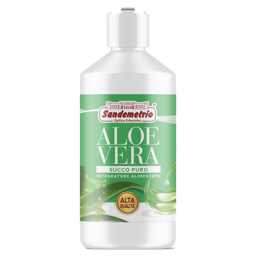 Sandemetrio Aloe Vera Succo Puro | Integratore Alimentare Lt.1 Sandemetrio