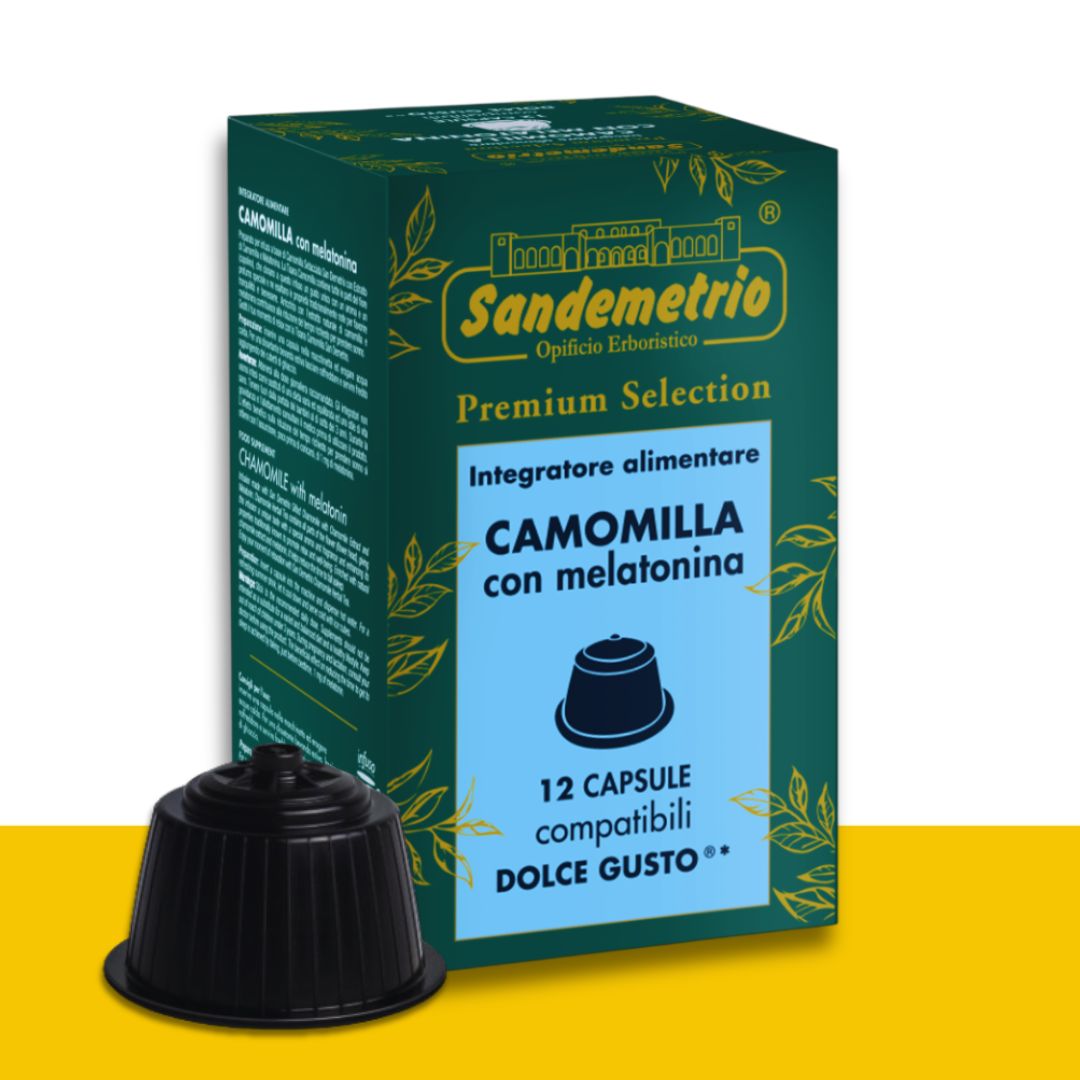 12 Capsule Dolce Gusto Sandemetrio Camomilla con Melatonina Sandemetrio
