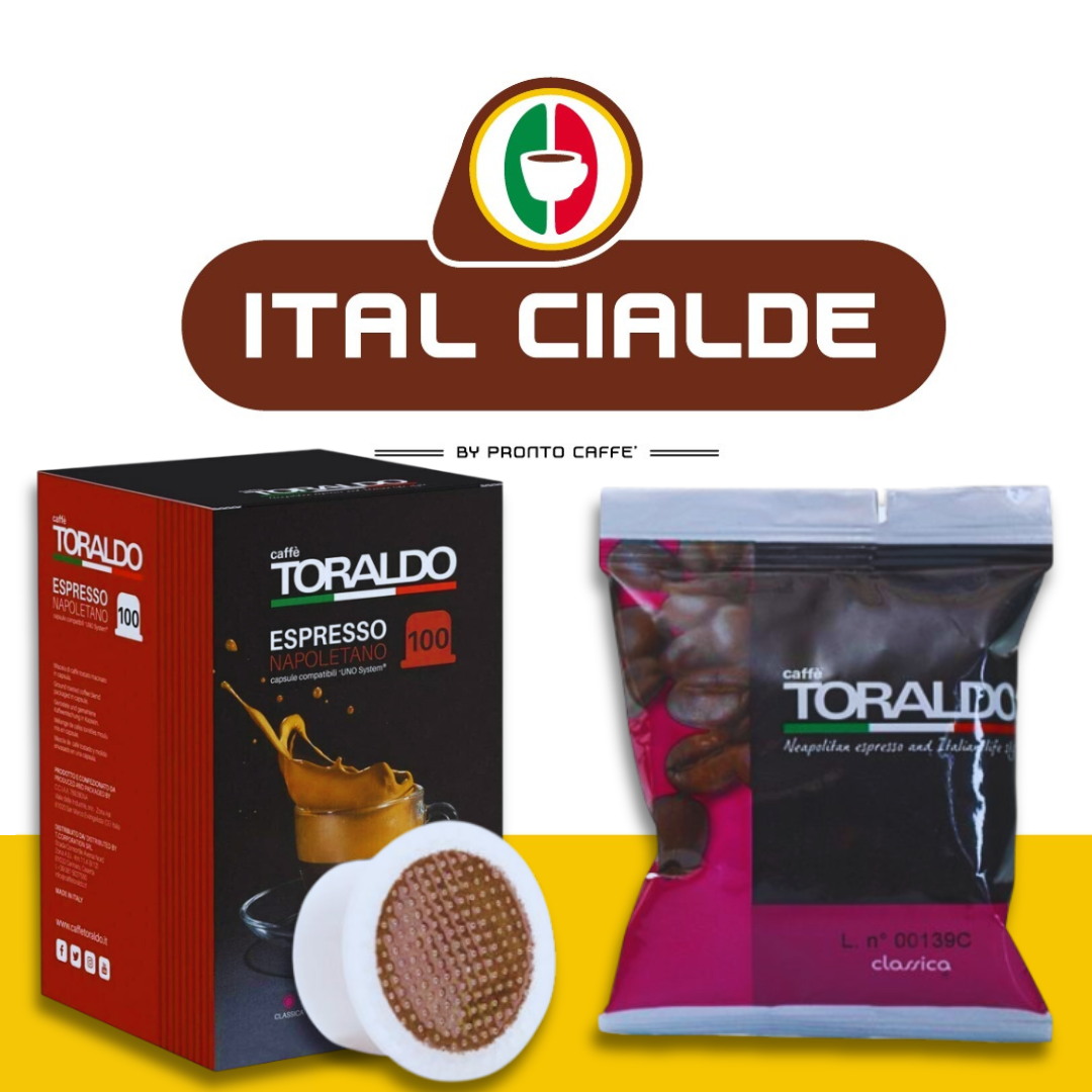 100 capsule caffè toraldo miscela classica uno system - ital cialde