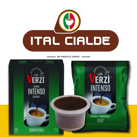 caffè verzì 100 capsule uno system miscela intenso - ital cialde